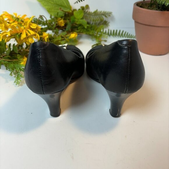 Euro Soft by Sofft Amberly Black Heels Genuine Leather Size 6M - Picture 3 of 5